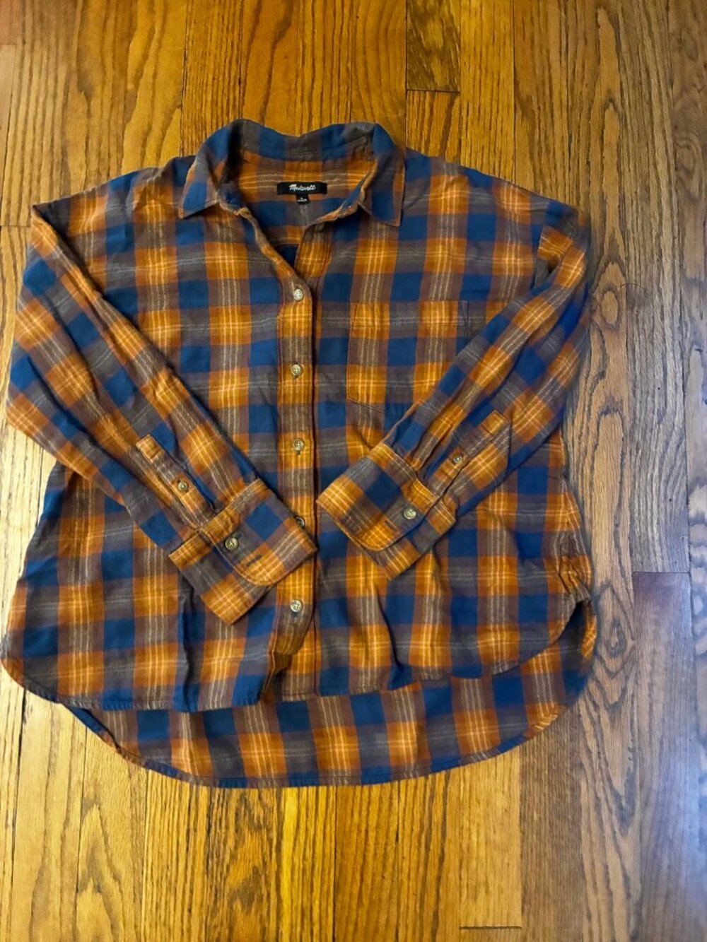 Madewell Plaid Flannel Shirt Size S